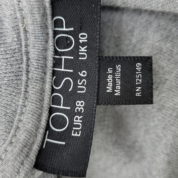 TOPSHOP Soft Gray Mock Neck Sleeveless Shift Dress Size 6 EUR 38 - Picture 6 of 8